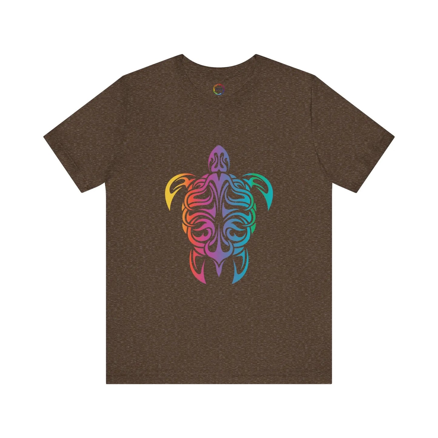 Colorful Tribal Turtle Unisex Short Sleeve Tee - Eco-Friendly Summer Wear Printify