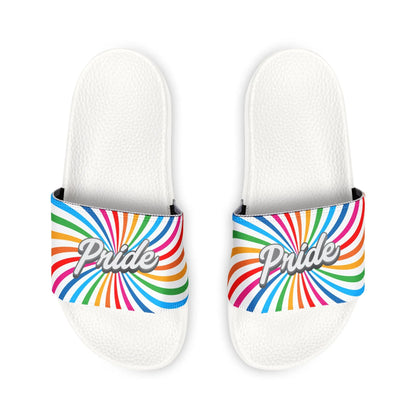 Men's Pride Spiral Sandals - Colorful Summer Footwear Printify