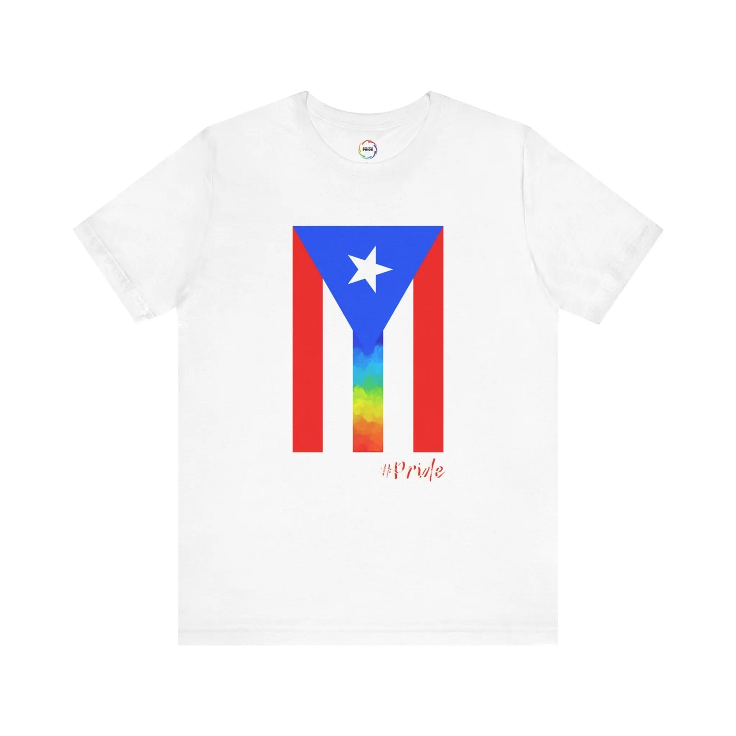 Puerto Rican PRIDE Flag Tee - Unisex Short Sleeve T-Shirt for LGBTQ community Printify