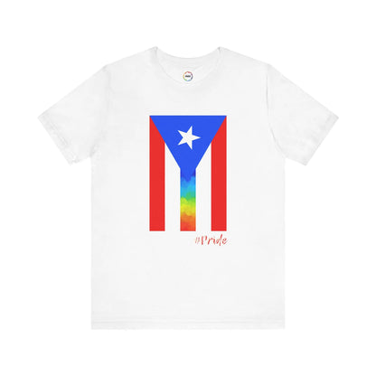 Puerto Rican PRIDE Flag Tee - Unisex Short Sleeve T-Shirt for LGBTQ community Printify