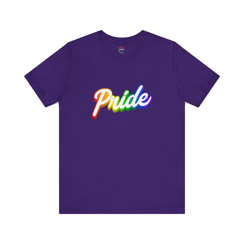 PRIDE in script Short Sleeve Tee