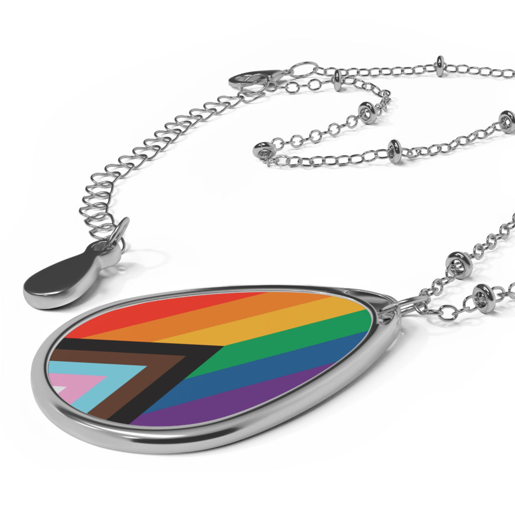 PRIDE Flag Teardrop Necklace