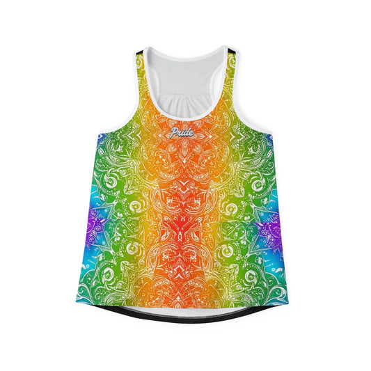 PRIDE Rainbow Floral Women's Tank Top Printify