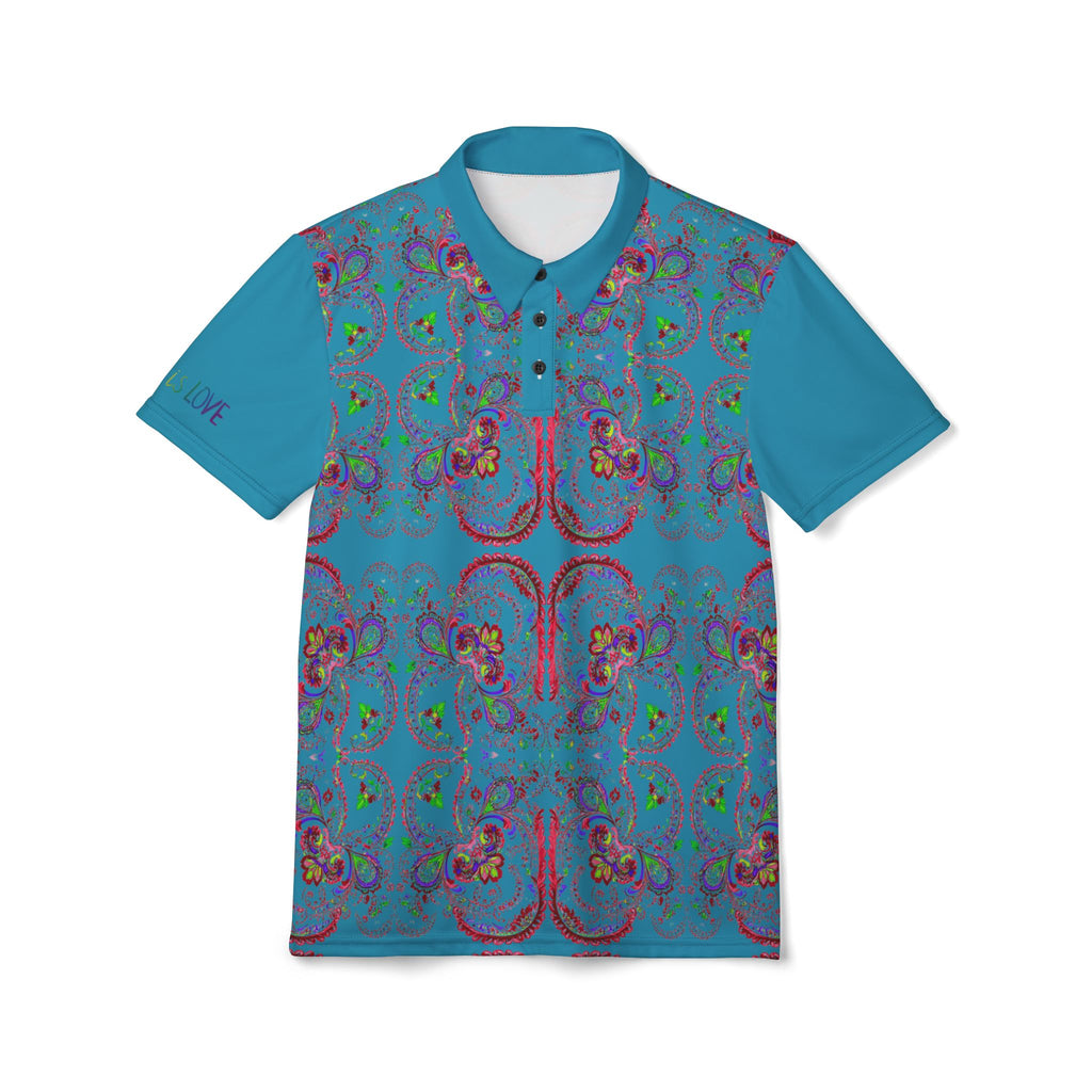 Red Paisley Polo Shirt part of the Subtlety Collection for LGBTQ Pride