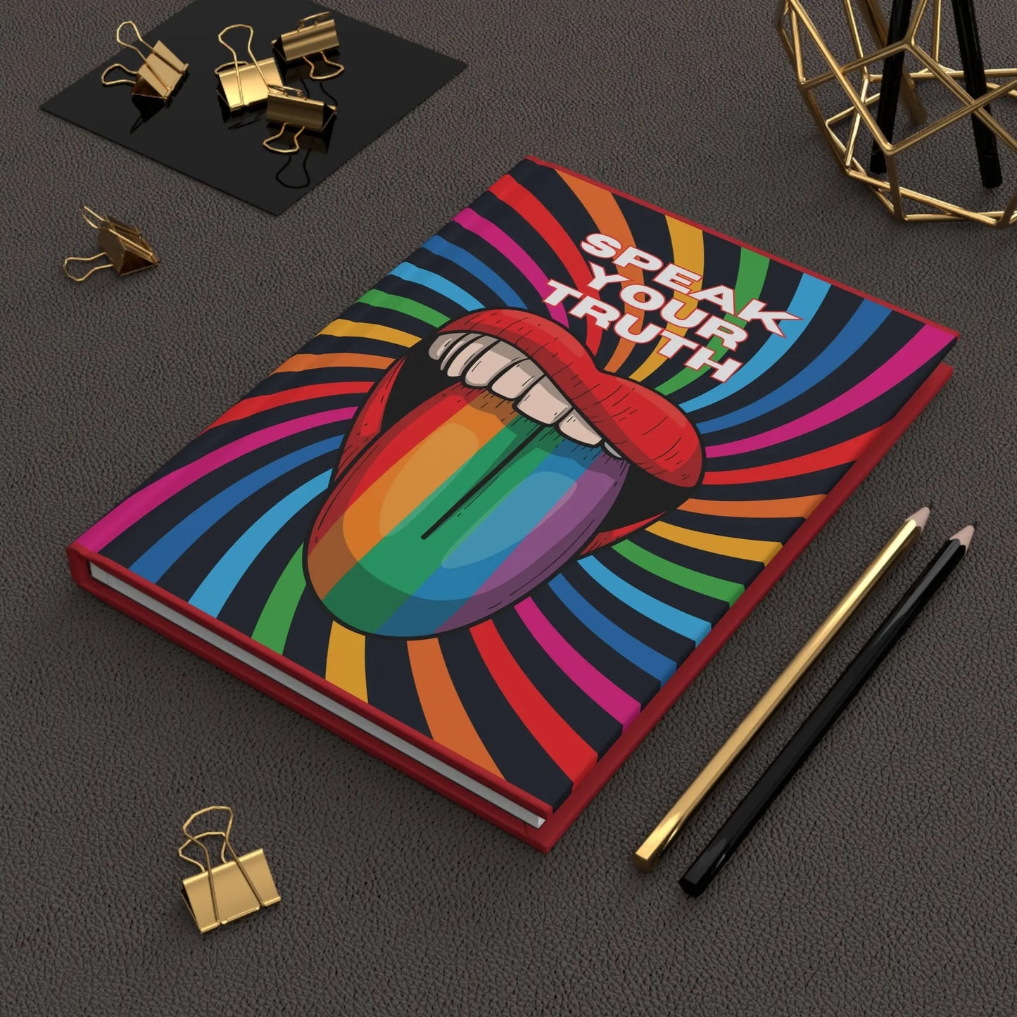 Speak Your Truth Colorful Hardcover Journal - for Creativity & Self-Expression Printify