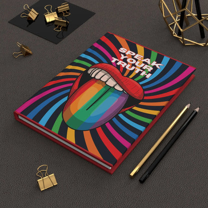 Speak Your Truth Colorful Hardcover Journal - for Creativity & Self-Expression Printify