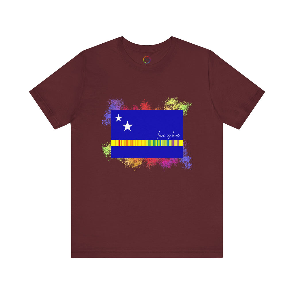 Curaçao Flag PRIDE Tee - Love is Love Unisex Tee