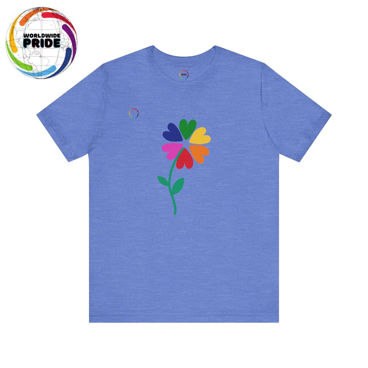 PRIDE Floral Short Sleeve Tee for Celebrating the LGBTQIA+ Community