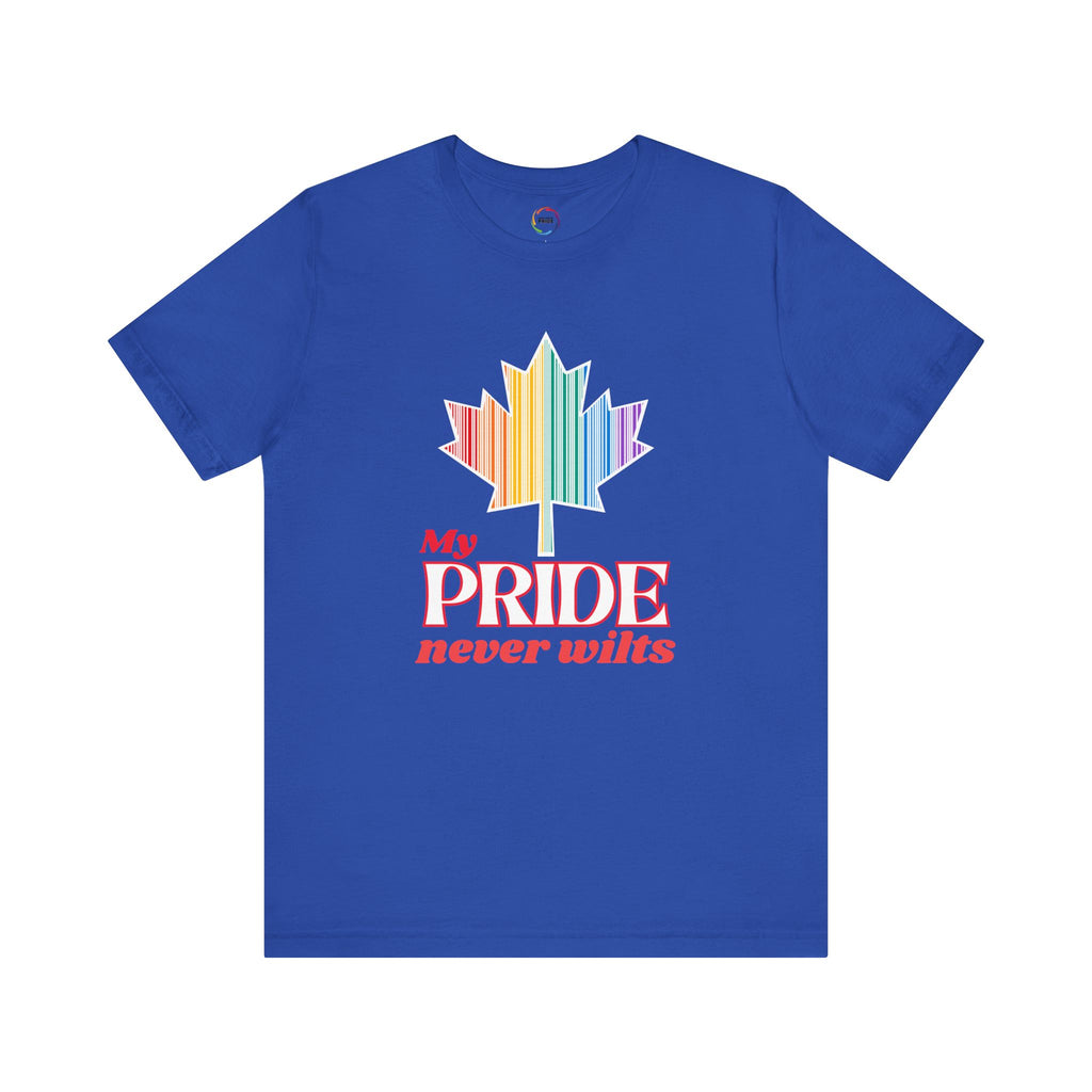 Canadian LGBTQ Maple Leaf Short Sleeve Tee - My Pride Never Wilts