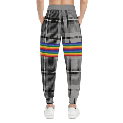 Trendy PRIDE Plaid Athletic Joggers - Unisex Activewear Printify
