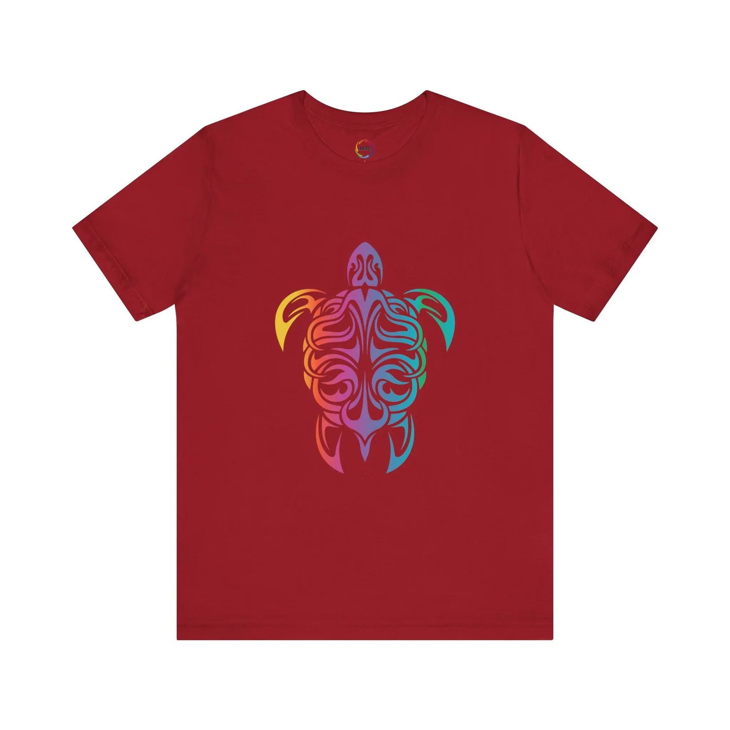 Colorful Tribal Turtle Unisex Short Sleeve Tee - Eco-Friendly Summer Wear Printify
