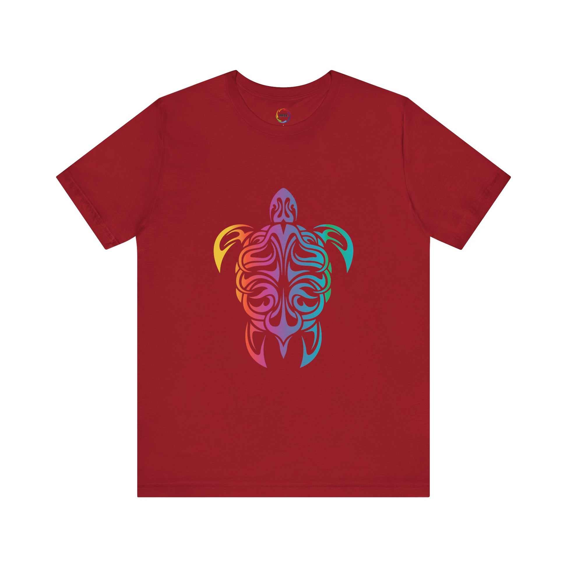 Colorful Tribal Turtle Unisex Short Sleeve Tee - Eco-Friendly Summer Wear