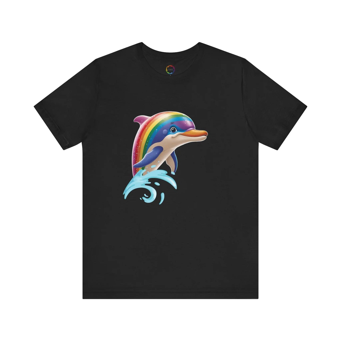 PRIDE- Rainbow Dolphin Unisex Tee - Fun Summer Shirt Printify