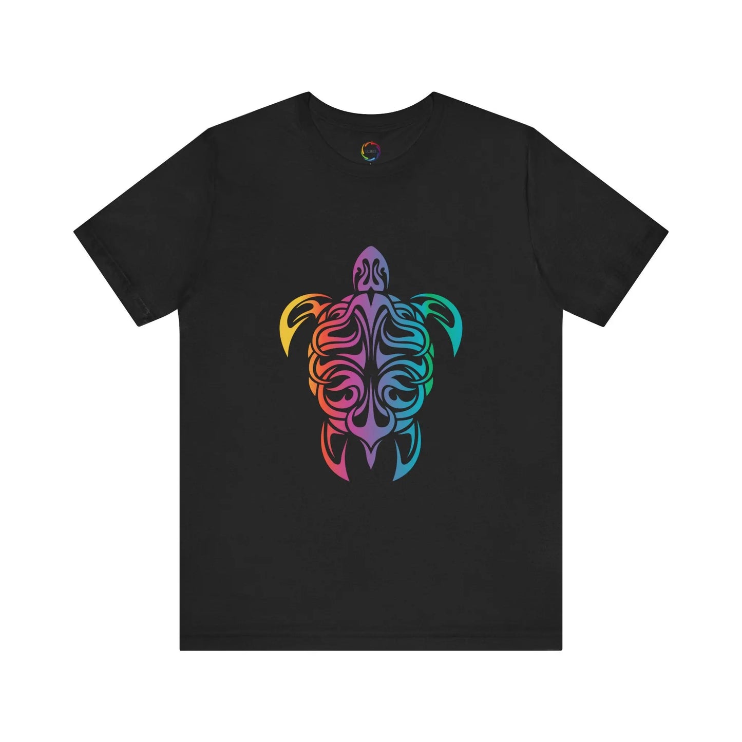 Colorful Tribal Turtle Unisex Short Sleeve Tee - Eco-Friendly Summer Wear Printify