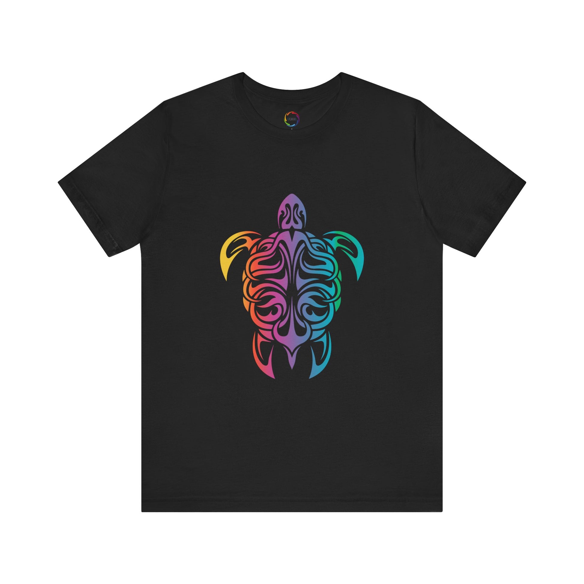 Colorful Tribal Turtle Unisex Short Sleeve Tee - Eco-Friendly Summer Wear