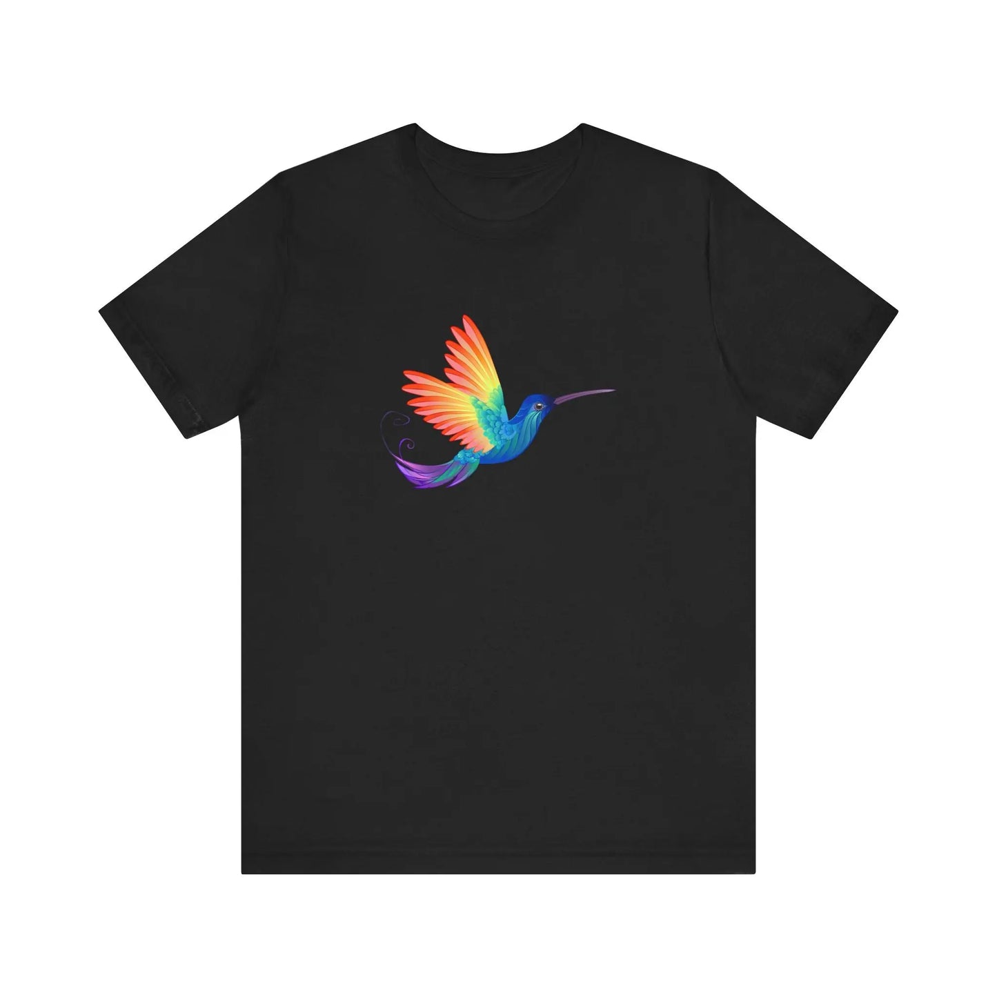 PRIDE Rainbow Hummingbird T-Shirt | Unisex Short Sleeve Tee Printify