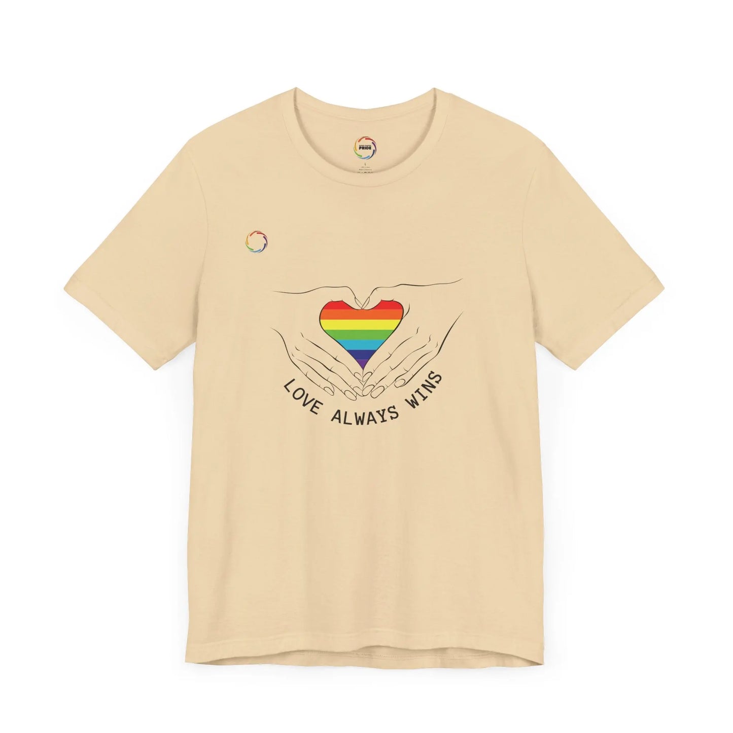 PRIDE Heart Bella+Canvas Unisex Tee - "Love Always Wins" Printify