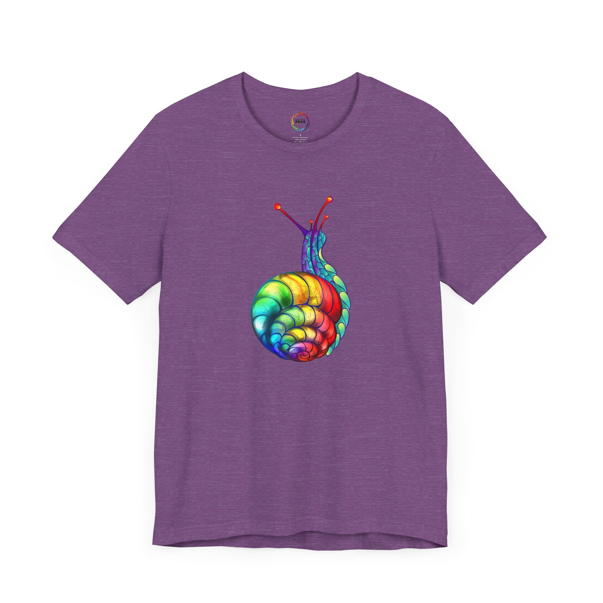 Rainbow Snail Unisex Jersey Tee - Colorful Short Sleeve Shirt
