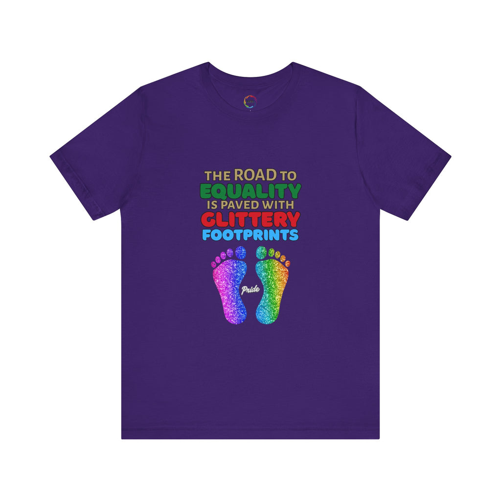 Glitter Footprints Equality Tee - Unisex PRIDE T-Shirt
