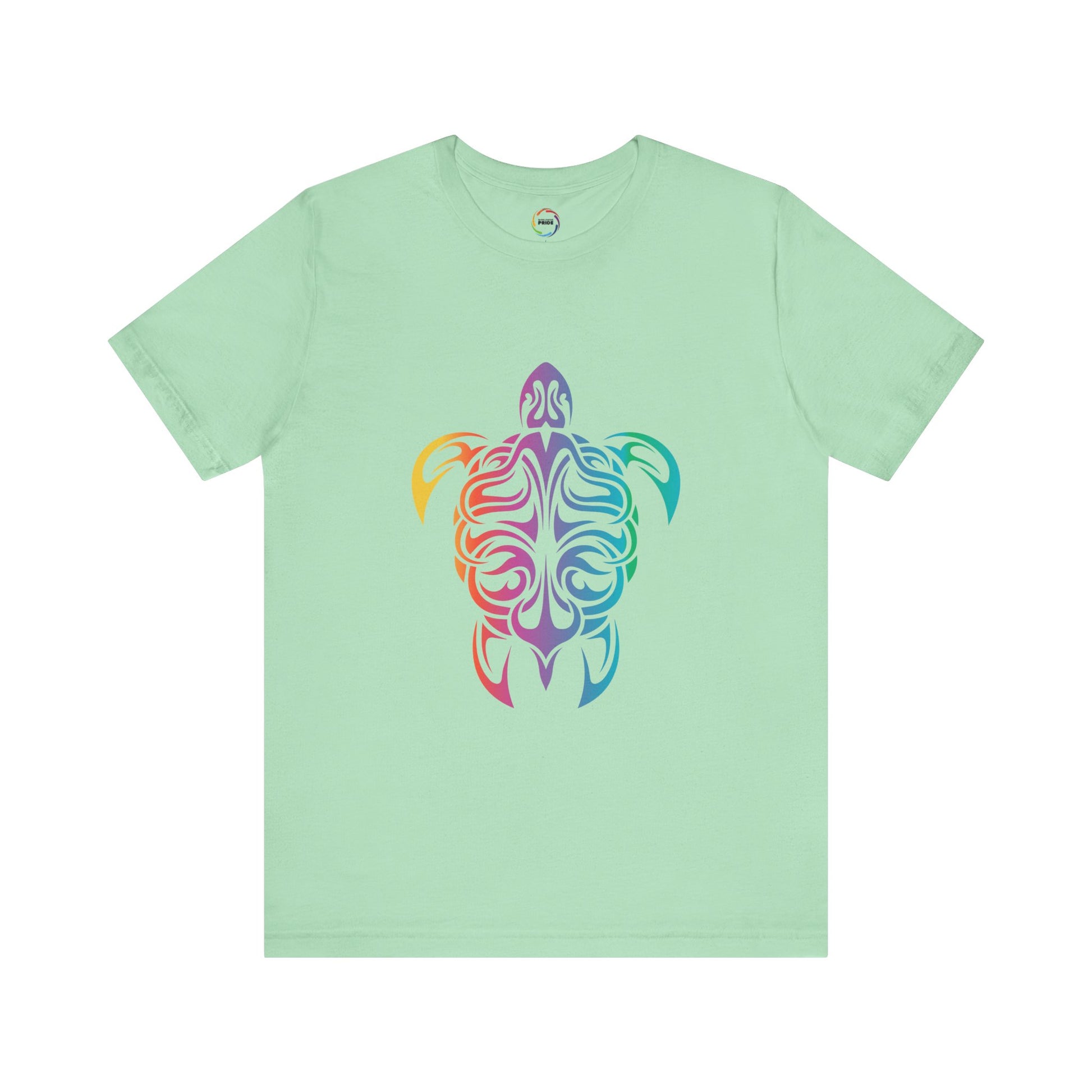 Colorful Tribal Turtle Unisex Short Sleeve Tee - Eco-Friendly Summer Wear