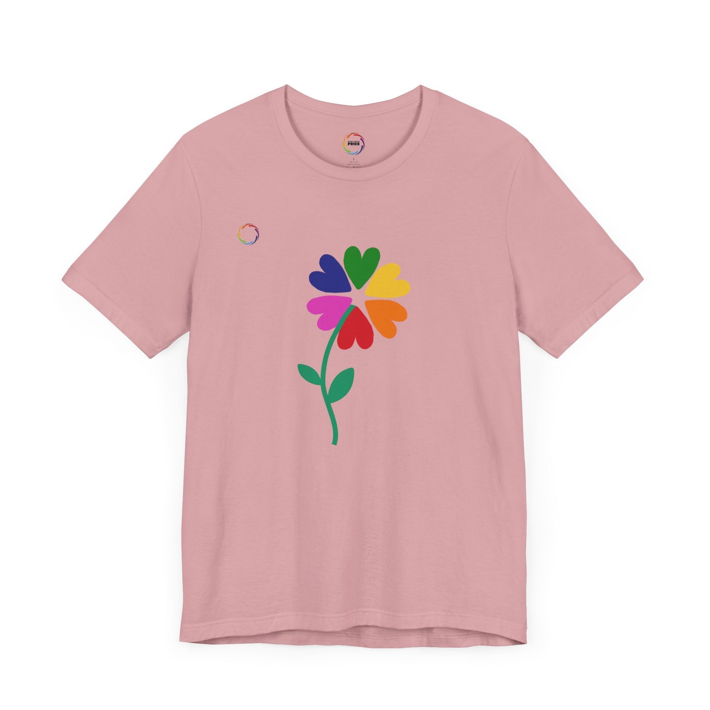 PRIDE Floral Short Sleeve Tee for Celebrating the LGBTQIA+ Community