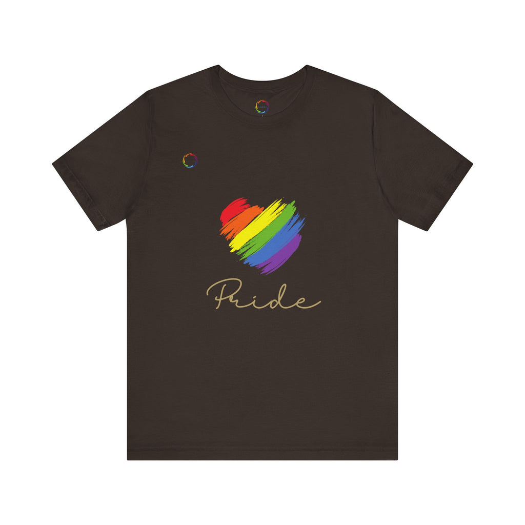 PRIDE Striped Heart Tee