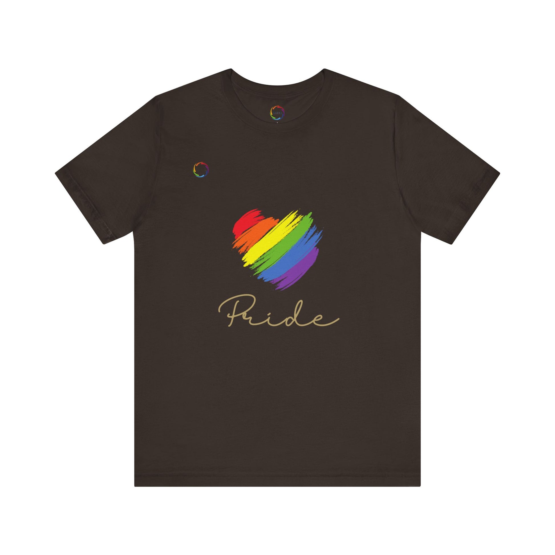 PRIDE Striped Heart Tee