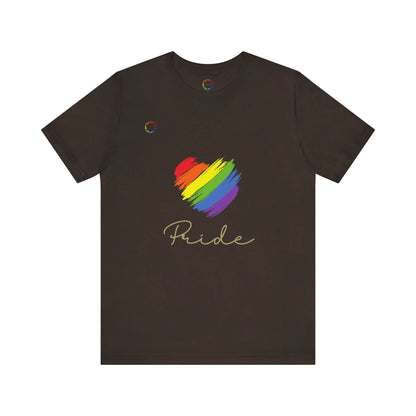 PRIDE Striped Heart Tee Printify