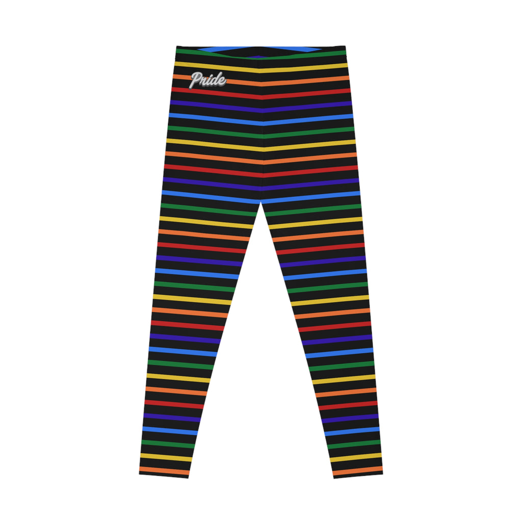 Rainbow Striped Stretchy Leggings for the LGBTQ community