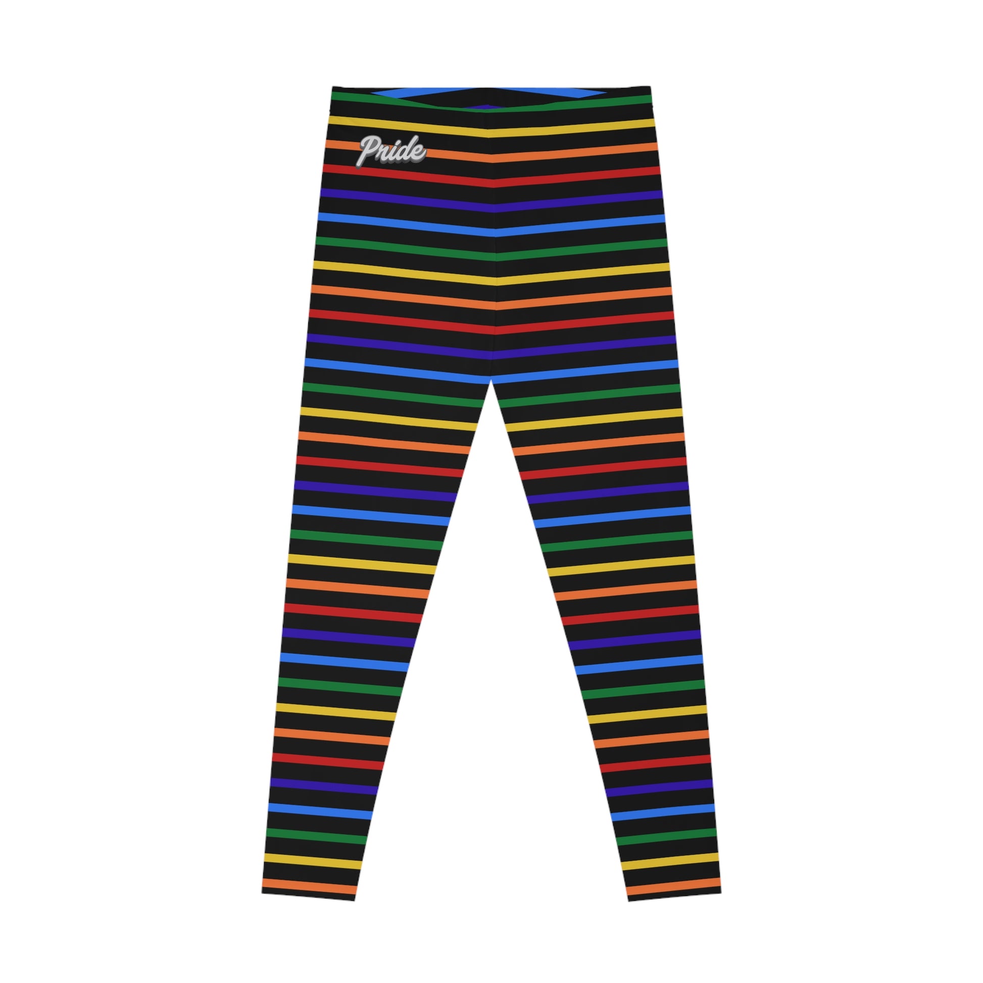 Rainbow Striped Stretchy Leggings for the LGBTQ community