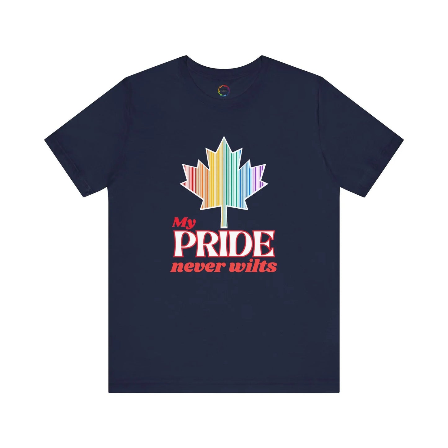 Canadian LGBTQ Maple Leaf Short Sleeve Tee - My Pride Never Wilts Printify