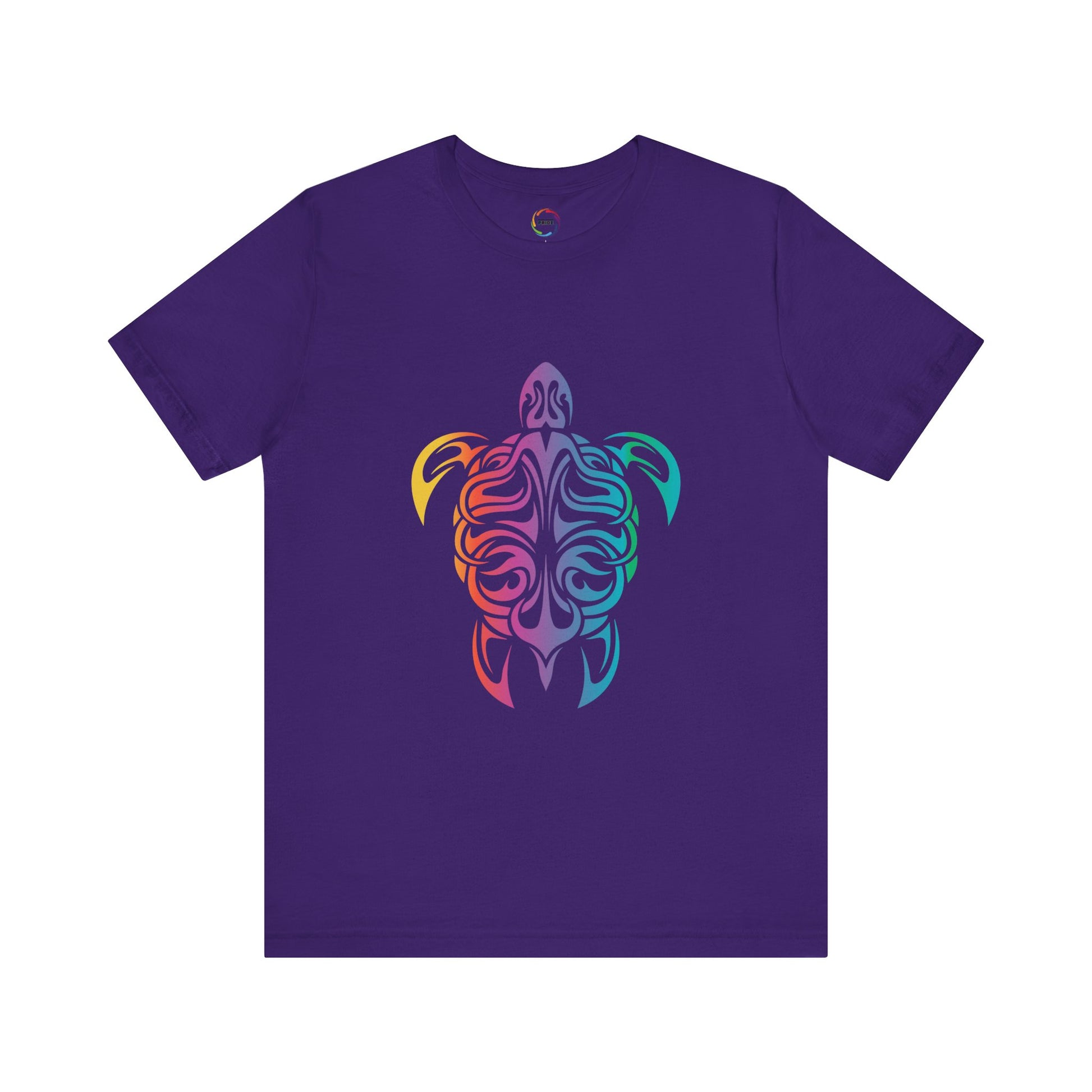 Colorful Tribal Turtle Unisex Short Sleeve Tee - Eco-Friendly Summer Wear