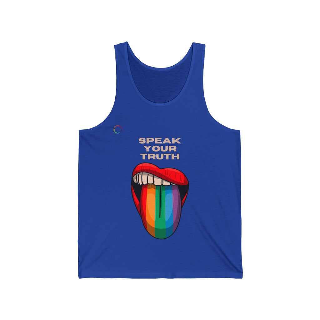 PRIDE Unisex Tank - Speak Your Truth - Colorful LGBTQ+ Statement Top