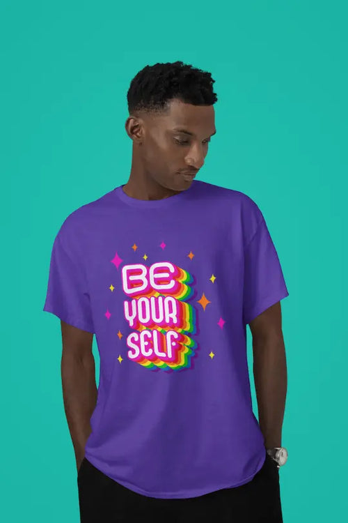 Be Yourself Rainbow Tee Printify