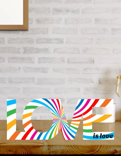 Love is Love Wooden Decor Printify