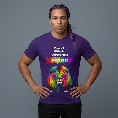 Rainbow Lion Don't F*ck With My Pride T-Shirt | LGBTQ Pride Tee