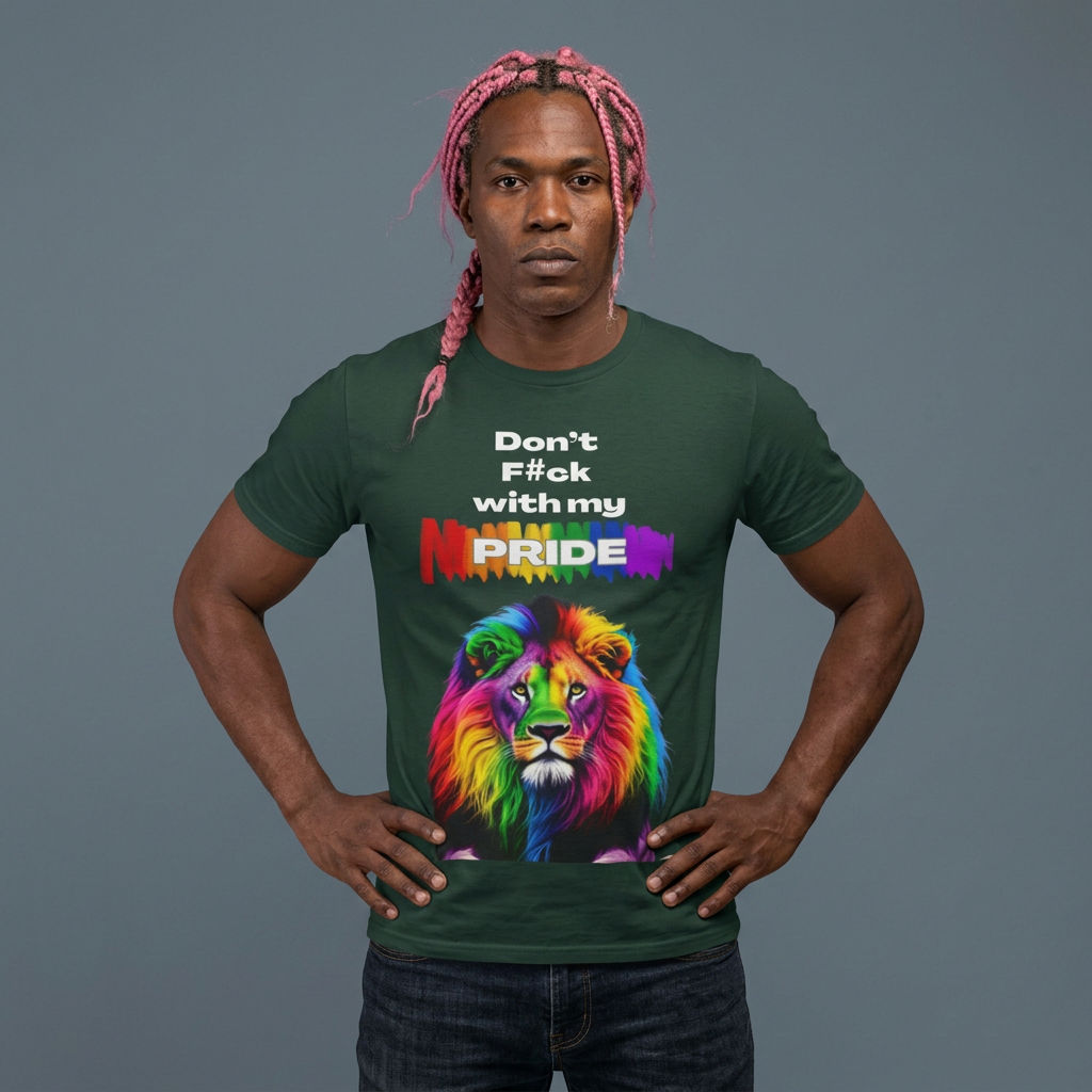Rainbow Lion Don't F*ck With My Pride T-Shirt | LGBTQ Pride Tee