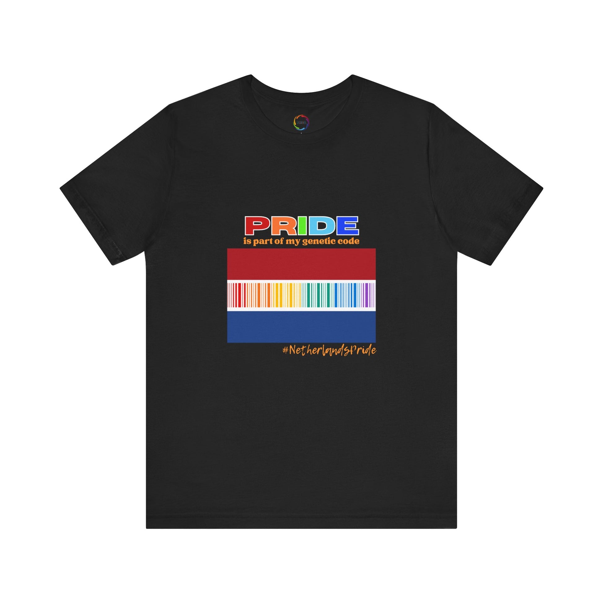 Netherlands PRIDE-Bar Code Unisex Short Sleeve Tee - Celebrating LGBTQ+