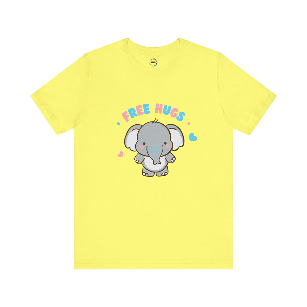 Cute Elephant 'Free Hugs' Unisex Short Sleeve Tee