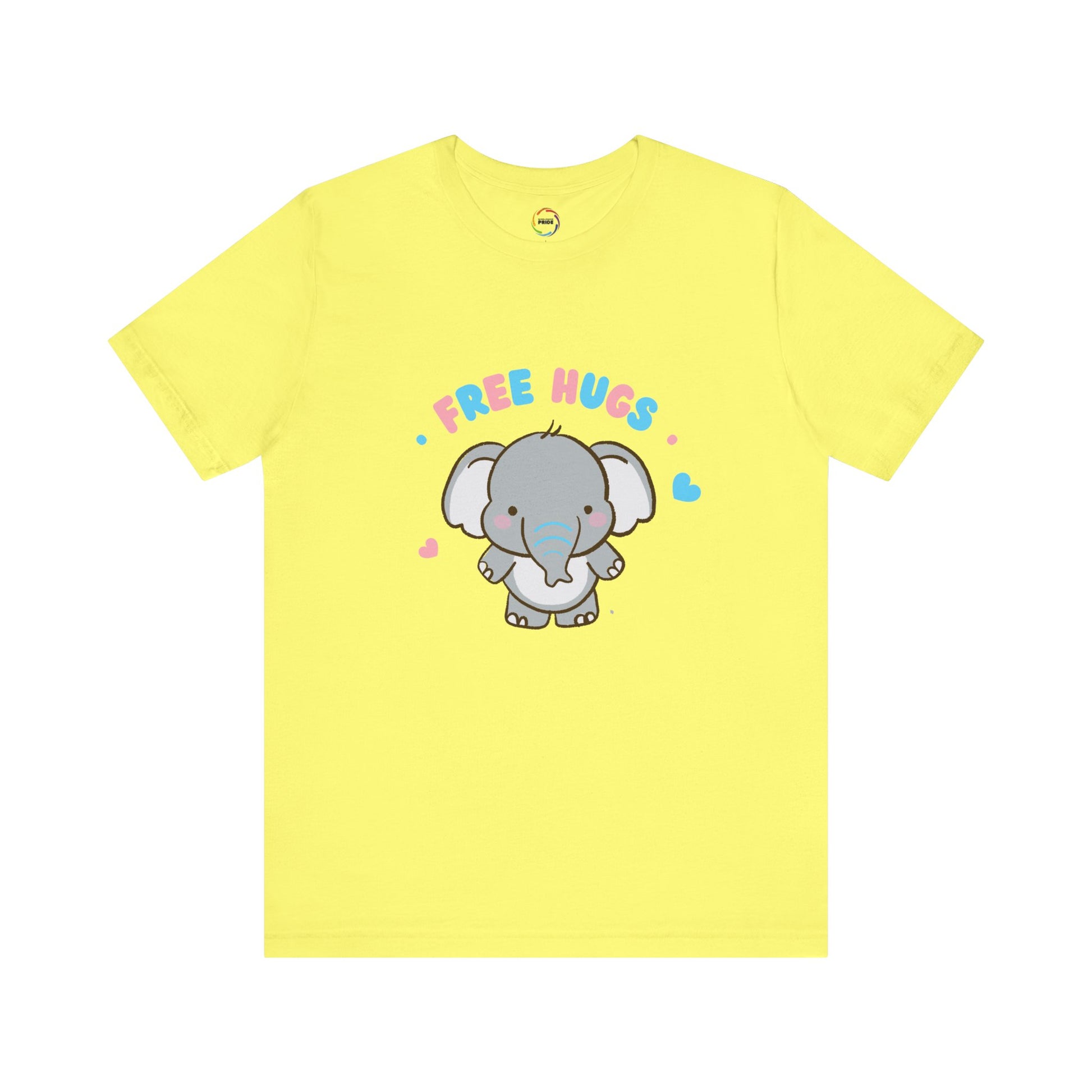 Cute Elephant 'Free Hugs' Unisex Short Sleeve Tee
