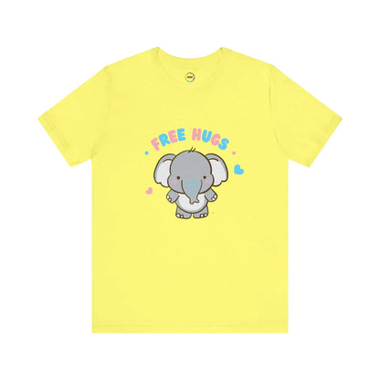 Cute Elephant 'Free Hugs' Unisex Short Sleeve Tee Printify