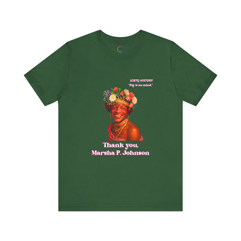 Thank You Marsha P Johnson Tribute Tee - LGBTQ+ Pride Apparel
