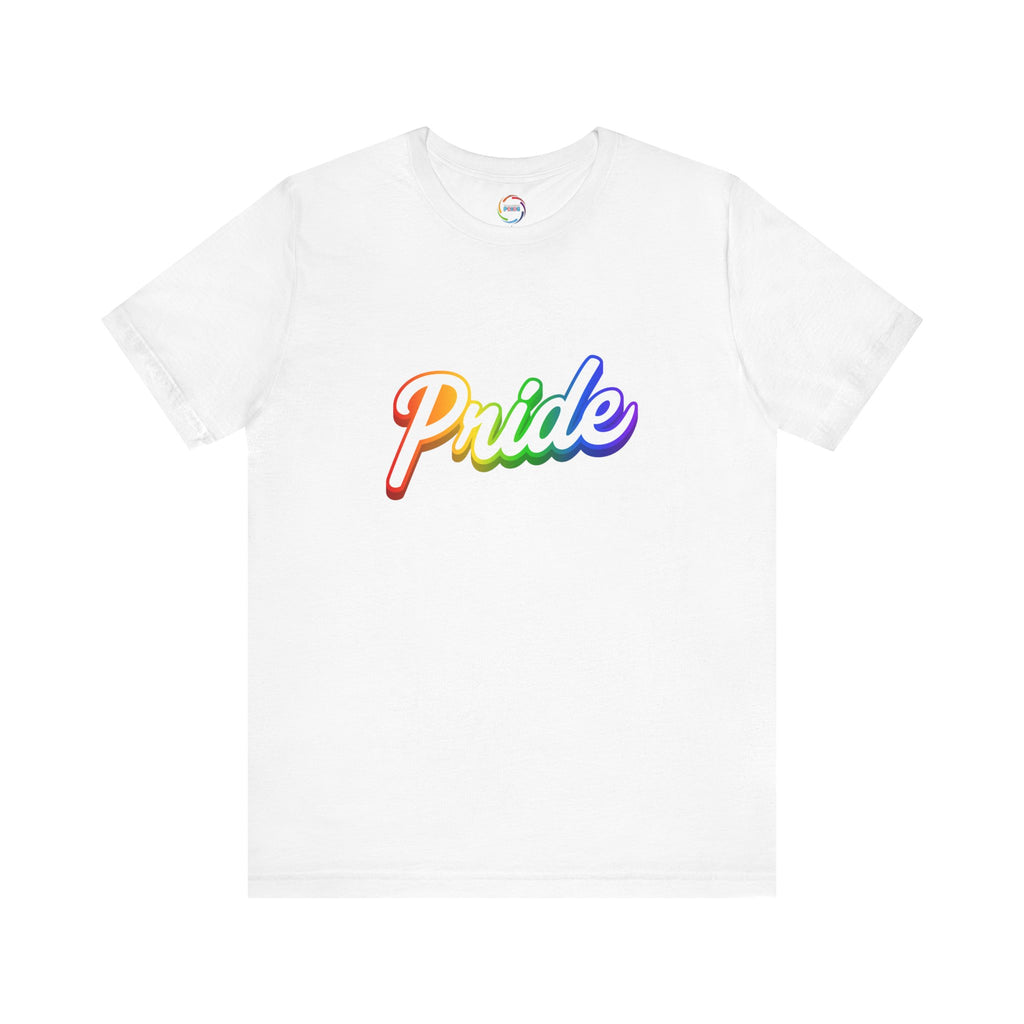 PRIDE in script Short Sleeve Tee