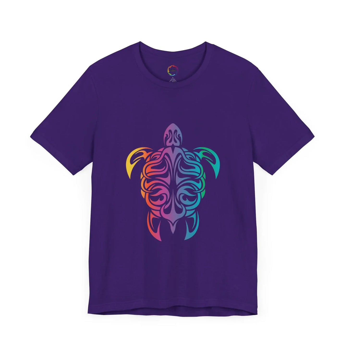 Colorful Tribal Turtle Unisex Short Sleeve Tee - Eco-Friendly Summer Wear Printify
