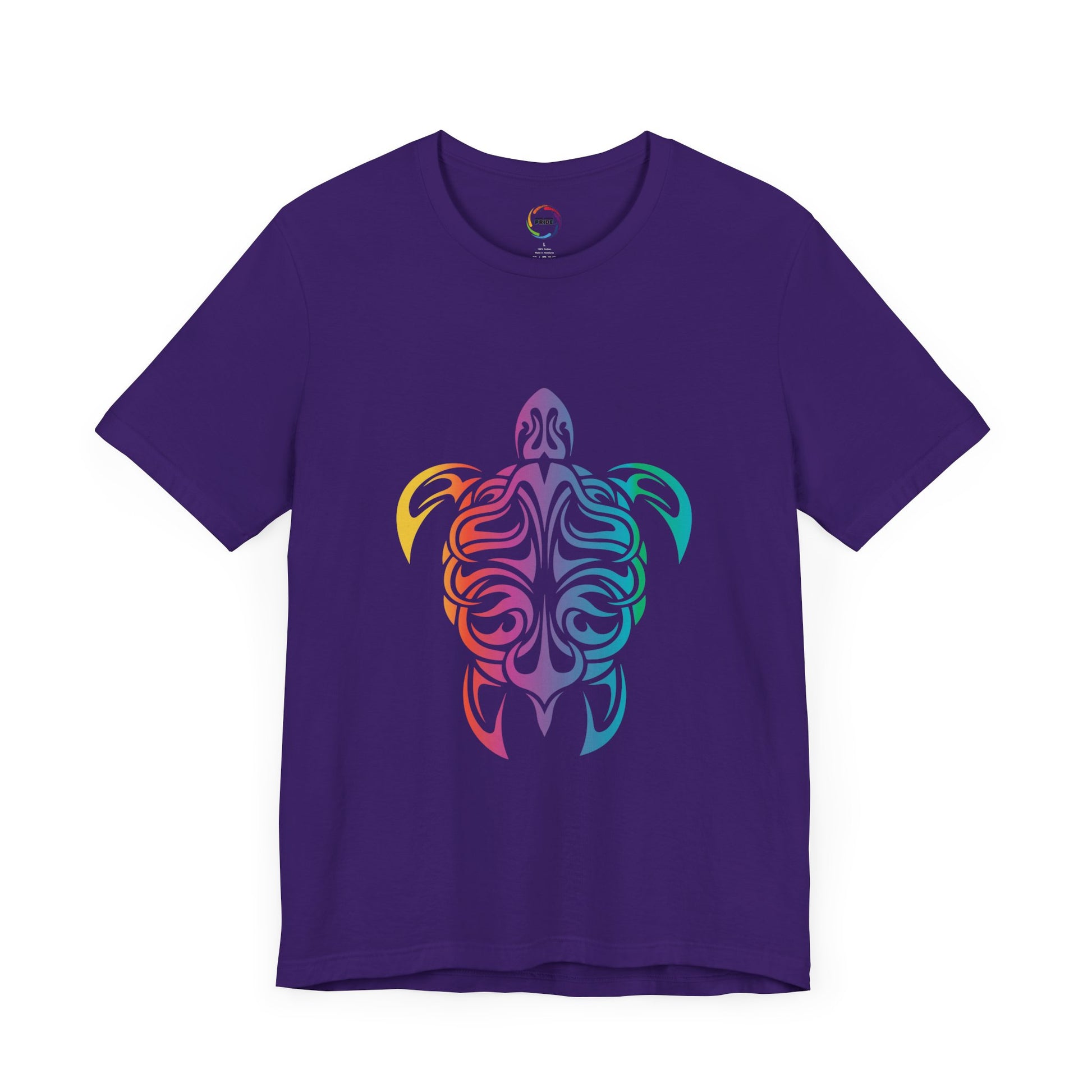Colorful Tribal Turtle Unisex Short Sleeve Tee - Eco-Friendly Summer Wear