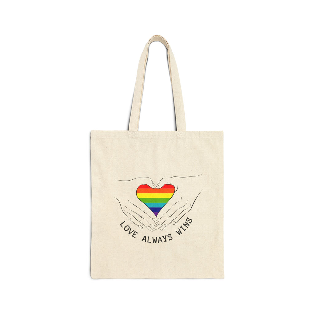 Love Always Wins Eco-Friendly Canvas Tote Bag
