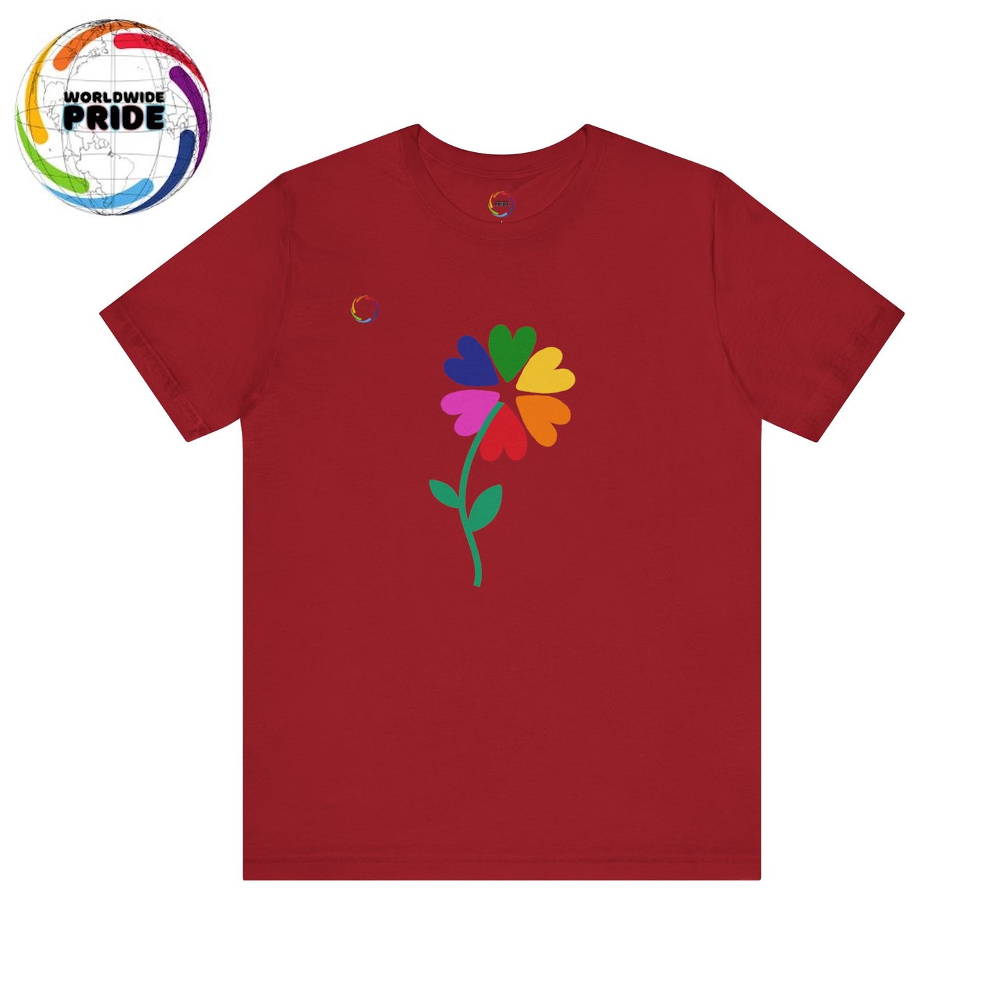 PRIDE Floral Short Sleeve Tee for Celebrating the LGBTQIA+ Community