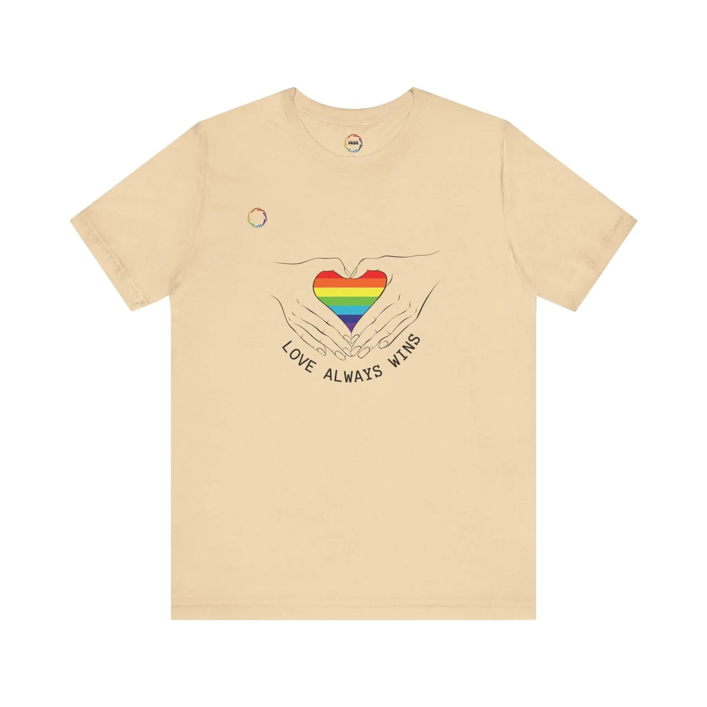 PRIDE Heart Bella+Canvas Unisex Tee - "Love Always Wins" Printify