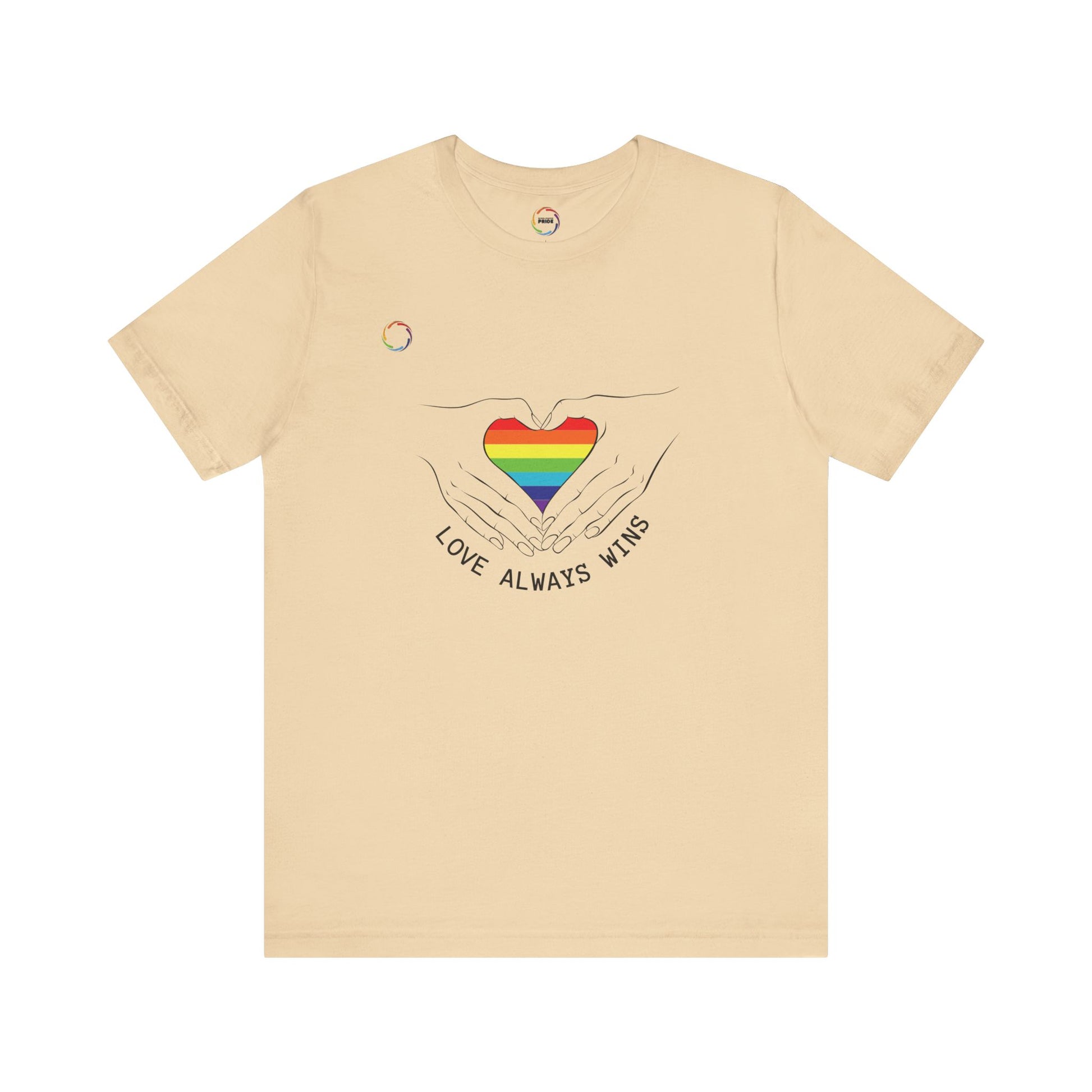 PRIDE Heart Bella+Canvas Unisex Tee - "Love Always Wins"
