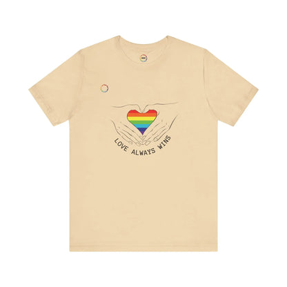 PRIDE Heart Bella+Canvas Unisex Tee - "Love Always Wins" Printify